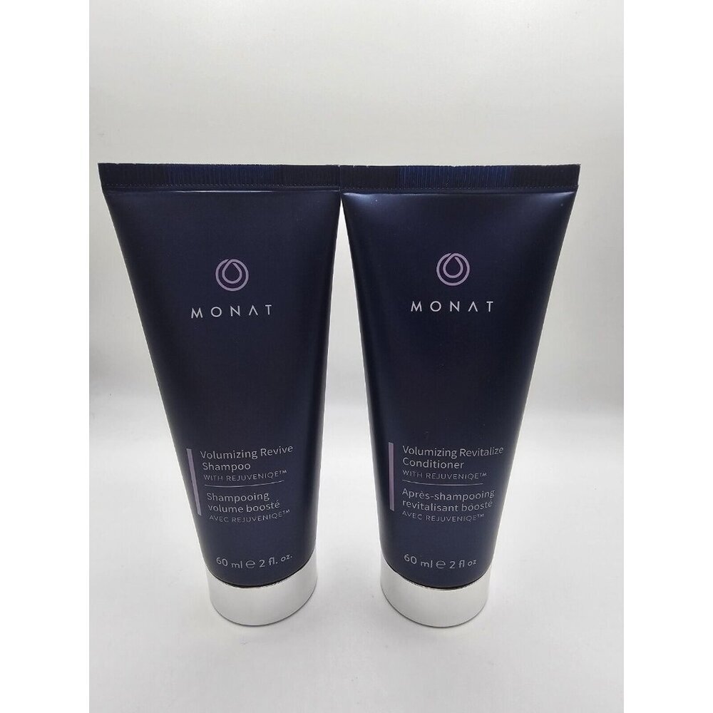 Monat Volumizing Revive Shampoo & Revitalize Conditioner 2 oz Travel Size Sealed